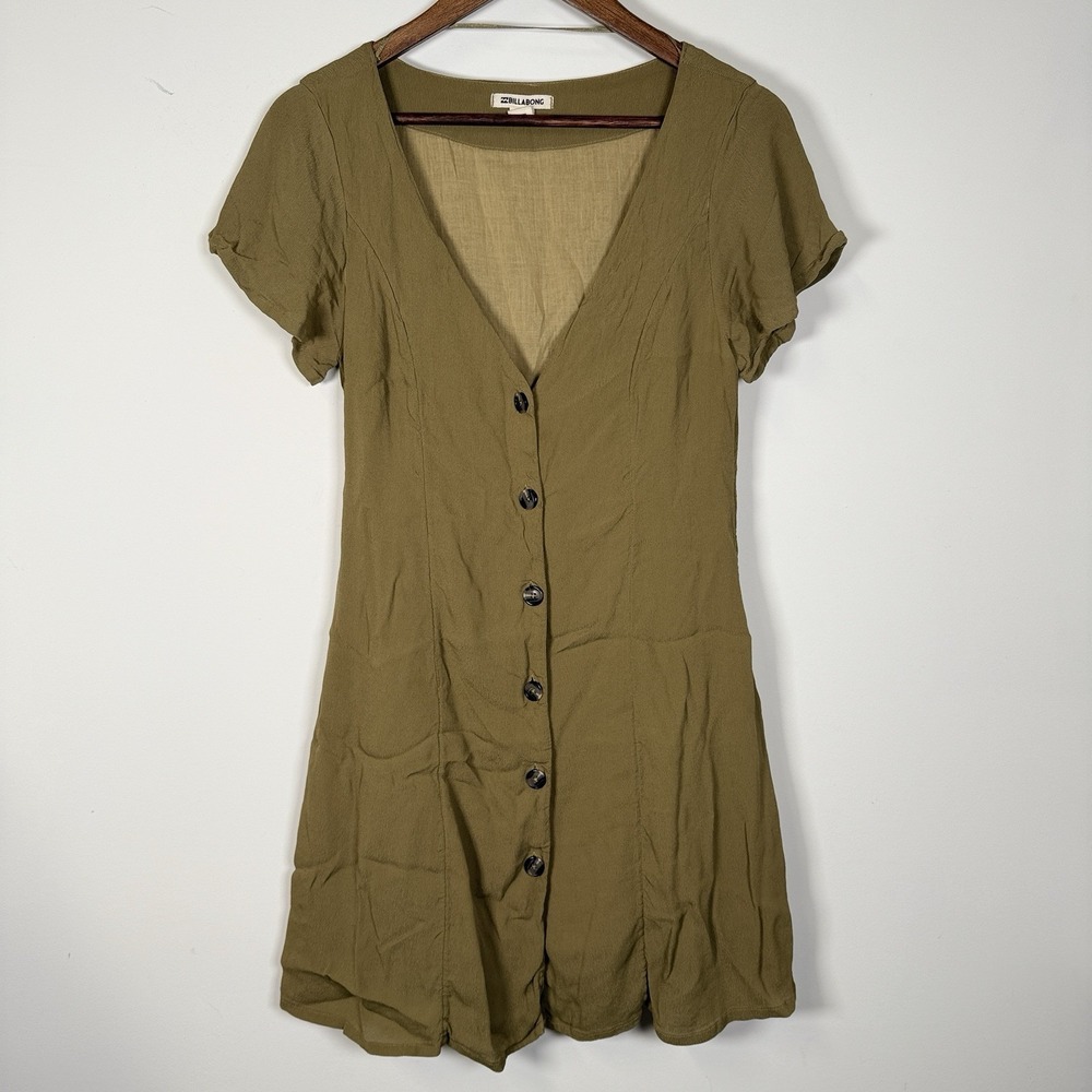 Olive Button-Down Dress